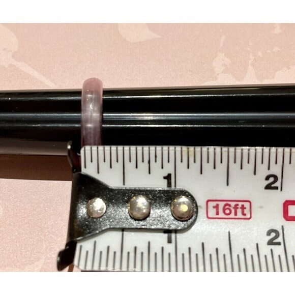 Translucent Pink Lucite Ring 8.75 Pinup Rockabilly Vintage - Picture 7 of 7